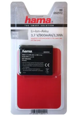 Produktbild von Hama Batterie - Lithium-Ionen (Li-Ionen) - 1 - für Mobiltelefon - Aufladbarer Akku - 3.7 V DC - 900 mAh Shelf Life
