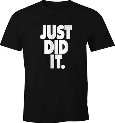 Produktbild von Herren T-Shirt Just did it Spruch Fun-Shirt Moonworks® schwarz XS