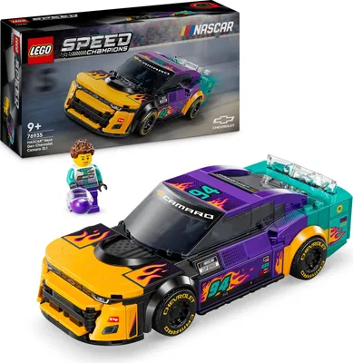 Produktbild von LEGO Speed Champions NASCAR Next Gen Chevrolet Camaro ZL1 76935 Rennwagen Bauset – mit Minifigur & authentischen Details, ab 9 Jahren, für Sammler