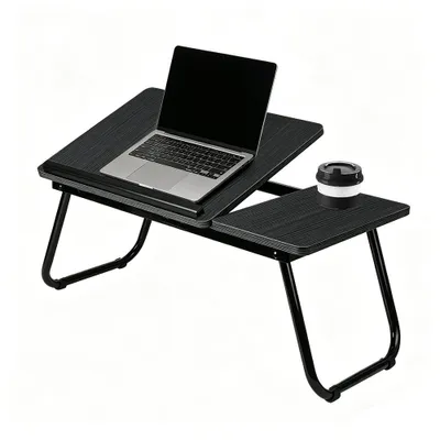 Produktbild von Laptoptisch Verstellbarer - Ergonomisch & Klappbar - für Bett & Sofatisch mit Getränkehalter Schwarz