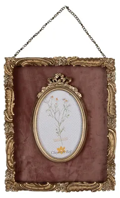 Produktbild von Clayre & Eef Bilderrahmen 10x15 cm Goldfarbig Kunststoff