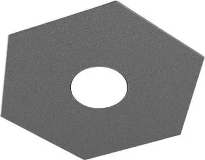 Produktbild von Toplight Hexagonal Deckenleuchte Hexagon 1-flammig mit GX53 Fassung, anthrazitfarbene Struktur, modernes Design 25x29x3cm