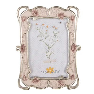 Produktbild von Clayre & Eef Bilderrahmen 10x15 cm Rosa Kunststoff