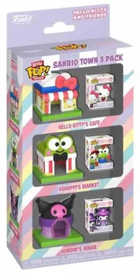 Obrázok produktu pre Sanrio Bitty POP! Figúrky z vinylu, balenie po 3 kusy, séria SanrioTown