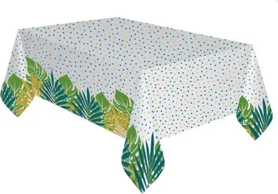 Produktbild von Amscan amscan Tischdecke * Key West * aus Papier für Kindergeburtstag und Mottoparty | Größe: 120x180cm | Deko Kinder Geburtstag Party Zweige Palmenblätter Konfetti