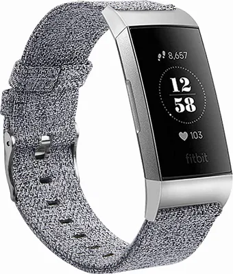Produktbild von INF Fitbit Charge 3/4 náramek plátěný šedý (L)