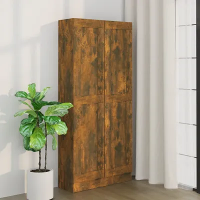 Obrázok produktu pre Maison Exclusive – knižnica z dymového dubu 82,5 x 30,5 x 185,5 cm drevený materiál