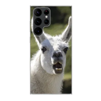 Produktbild von MuchoWow® Handyhülle Schutzhülle Hülle für Samsung Galaxy S22 Ultra Lama - Lustig - Kinder - Jungen - Mädchen - Kinder Silikon Softcase Handy Hülle - Abbildung