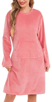 Imagen del producto de Solidchoice - Camisón de franela para mujer, con mangas largas