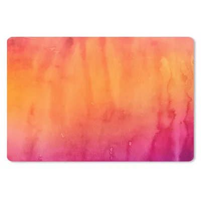 Produktbild von MuchoWow® Schreibtischunterlage Aquarell - Rosa - Orange 60x40 cm - XXL Mauspad - Großes Mauspad
