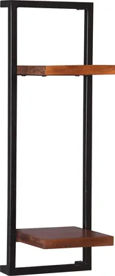 Produktbild von SIT Möbel Wandregal mit 2 Böden | Mangoholz natur | Gestell Altmetall antikschwarz | B 25 x T 25 x H 75 cm | 09238-01 | Serie PANAMA