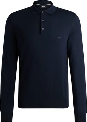Produktbild von Hugo Boss Polo normale Passform dunkelblau einfarbig