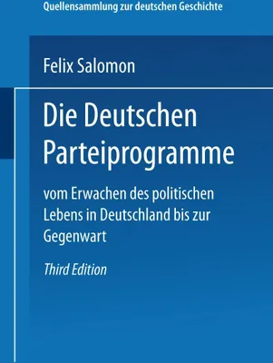Produktbild von Die Deutschen Parteiprogramme