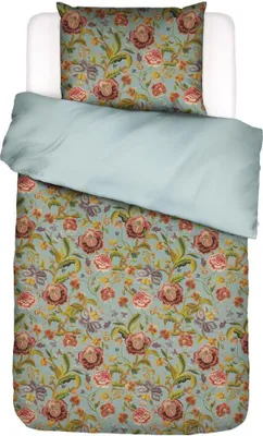 Produktbild von Essenza Bettwäsche-Garnitur Satin Roselina  Farbe Surf green Größe 135x200+80x80