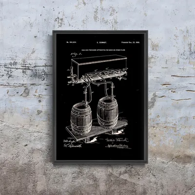 Produktbild von Poster - Canvas - Leinwand - 21 cm x 29,7 cm - Fotoposter - Leinwandkunst - Patent-Bierkrug