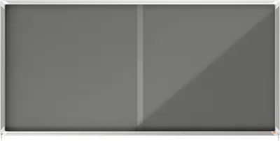 Immagine prodotto di Vetrina in feltro Premium Plus, con porta scorrevole, 27xA4, grigio