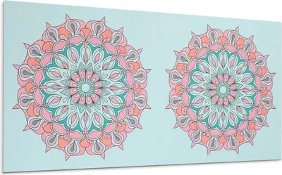 Produktbild von Mandala-Muster Mit Blättern – Selbstklebende Fliesen – Wandverkleidung – Wandpaneel – PVC Fliesen – Vinylflisen – PCV Flisen – Selbstklebend – Wanddeko – 10 Stück 100 x 50 cm