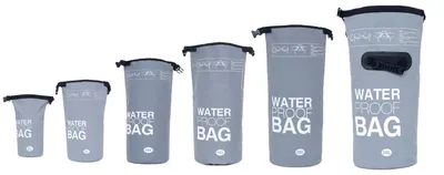 Produktbild von DonDon wasserdichter Outdoor Dry Bag Trockentasche mit Riemen - grau 10 Liter