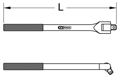 Immagine prodotto di BRONZEplus impugnatura snodata 1/2" 250 mm