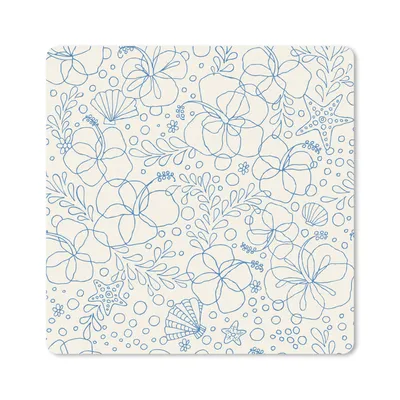Obrázek produktu pro Podložka pod myš - Léto - Květiny - Modrá - 30x30cm - Podložka pod myš