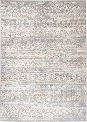Produktbild von Tapiso Teppich VALLEY Modern Kurzflor Grau Creme Wohnzimmer 300 x 400 cm