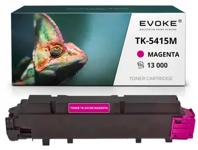 Image de Cartouche de toner compatible Evoke pour imprimante Kyocera TK5415 M 1T02Z7CNL0, couleur magenta, rendement de 13 000 pages, compatible avec TASKalfa MA4500ci