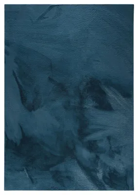 Produktbild von benuta Basic Kunstfaser Fellteppich Furry - Türkis 120x170 cm - Weicher Wohnzimmerteppich - Anti-Rutsch-Rückseite - Waschbar - Für Fußbodenheizung geeignet