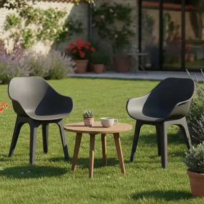Produktbild von Oakahalla – Outdoor-Stuhl, Anthrazit, 2 Stühle Italy