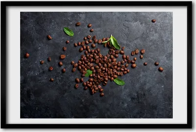 Produktbild von Bild 60x40 MDF-Rahmen, Wandkunst Kaffeebohnen