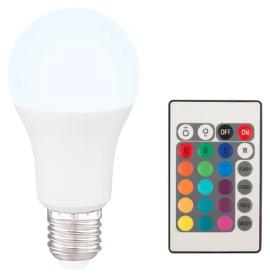 Immagine prodotto di E27 LED - 10 watt, 850 lumen, 2770 - 6000 K, RGB con telecomando
