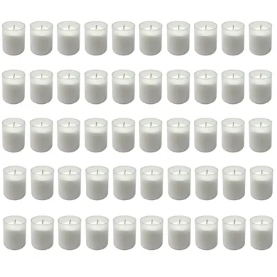 Produktbild von 50er Set Grablicht Weiss | Grabkerze Kleine Friedhofskerzen | Grabbrenner Nr.40 Gedenkkerze | Grableuchte Trauerlicht | Grablichtkerze Grabdekoration