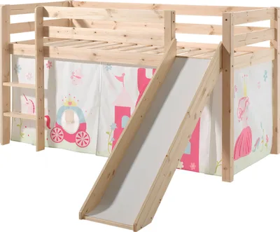 Produktbild von Spielbett >PINO< in Kiefer massiv natur - 210x114x218 (BxHxT)