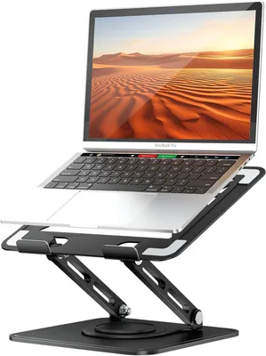 Produktbild von Laptopständer 10-16 Zoll, mit 360° drehbarer Basis, verstellbar, für Homeoffice