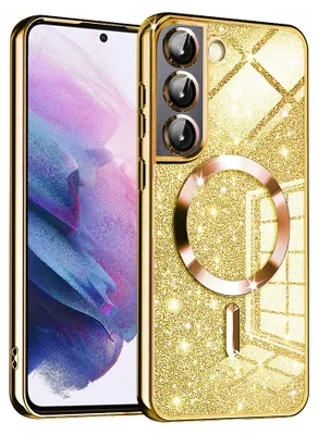 Obrázok produktu pre Techsuit Luxury Glitter MagSafe – puzdro na Samsung Galaxy S22 5G – zlatý