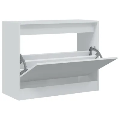 Produktbild von vidaXL Schuhschrank Weiß 80x34x63 cm Holzwerkstoff