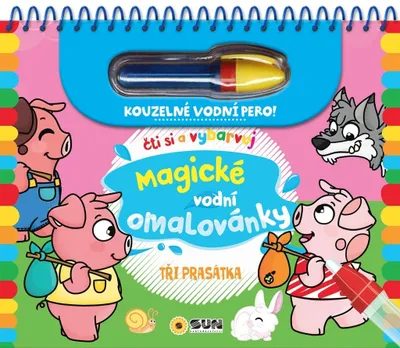 Image de Les trois petits cochons - Livre de lecture et de coloriage à l'eau magique