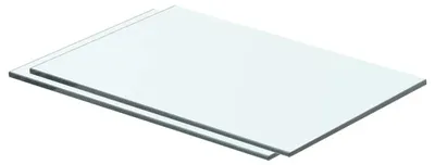 Obrázok produktu pre vidaXL Police 2 ks sklenené priehľadné 40x20 cm