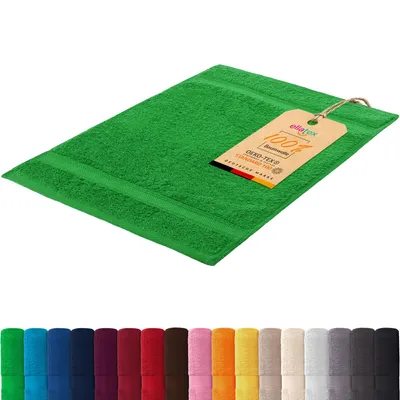 Produktbild von EllaTex PARIS Gästetuch 30x50 cm – 100% Baumwolle, 500 g/m² Frottier, flauschig & saugstark, in Farbe: Grün