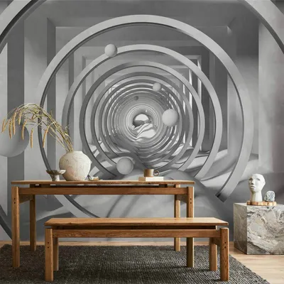 Produktbild von Vlies Fototapete - Geometric Depth 300x210 cm 3D n-A-1097-a-a