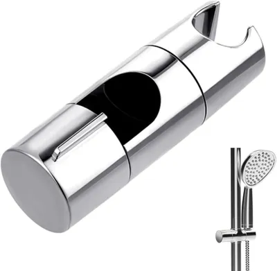 Imagen del producto de Soporte ajustable para cabezal de ducha, de 18 a 25 mm, giratorio 360°, sin necesidad de taladrar, para barra de ducha