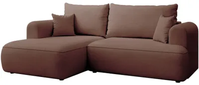 Produktbild von Selsey Ovo Mini – Ecksofa mit Schlaffunktion, links – Kupfer – Chenille, Easy Clean