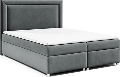 Produktbild von Best for Home Boxspringbett mit Bettkasten Trinity K-3 Bonellfederkern inkl. Topper, mit Lieferung, Aufbau & Entsorgung 180x200-Graphit