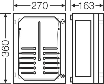 Produktbild von HENSEL HENS ENYSTAR-Zählergehäuse FP FP 2211 2211, Zählerein bautiefe 136 mm
