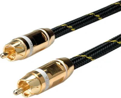 Produktbild von ROLINE GOLD Cinch-Verbindungskabel simplex ST/ST, weiss, 5 m