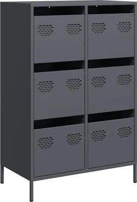 Image de Buffet haut anthracite 68x39x101,5 cm acier