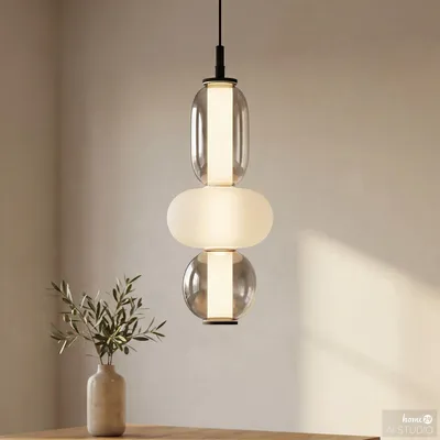 Produktbild von home24 Pendelleuchte - Glas / Eisen - 1-flammig