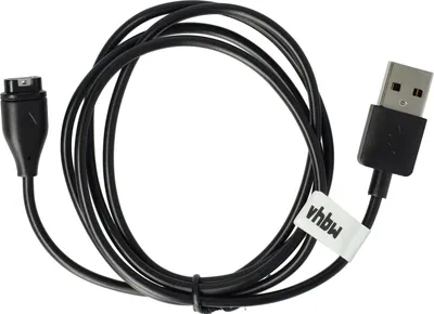 Produktbild von vhbw USB Ladekabel Ersatz für Garmin 8013048 für Smartwatch Fitnesstracker - Ladestation Schwarz, 100 cm