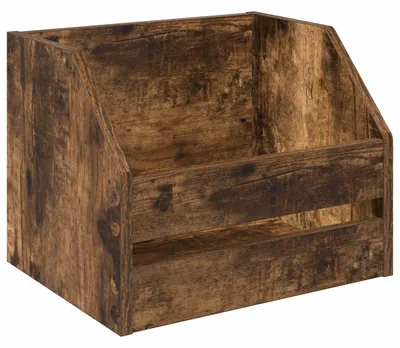Productafbeelding van Vinylplatenbox, eikenhout, 38 x 30 x 29 cm, houtvezel