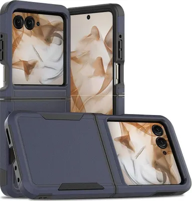 Produktbild von Mobigear Heavy Armor  Motorola Razr 50 Hülle Hardcase Backcover Stoßfest - Dunkelblau