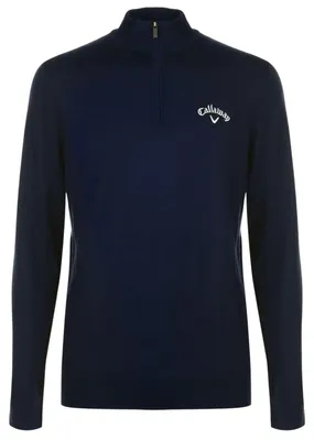 Immagine prodotto di Callaway - Maglione da uomo con zip corta, maglia fine GT17791 (XL) (blu navy)